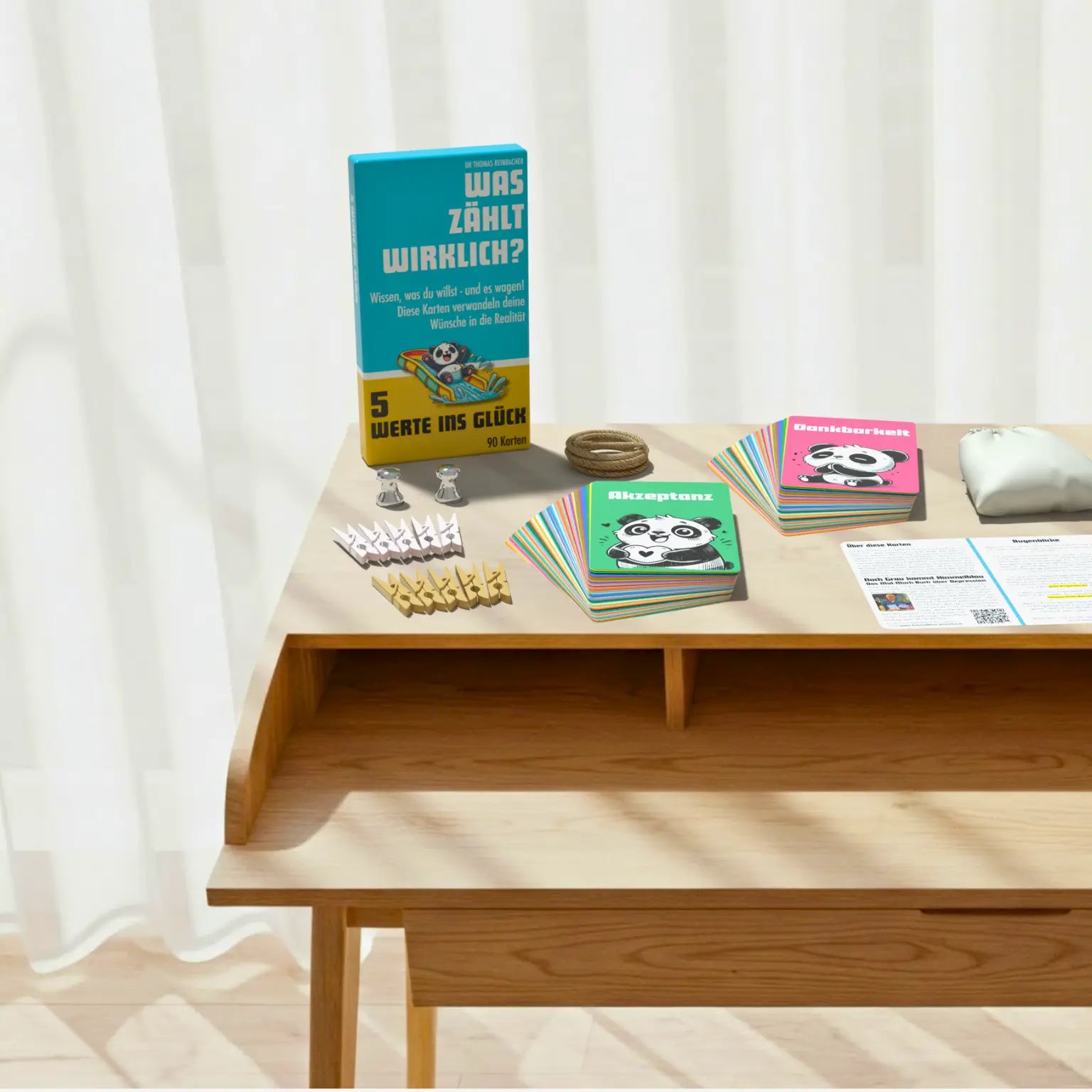 2 Stück: 5 Werte ins Glück - 90 Karten für mehr Klarheit, Mut und Sinn im Leben