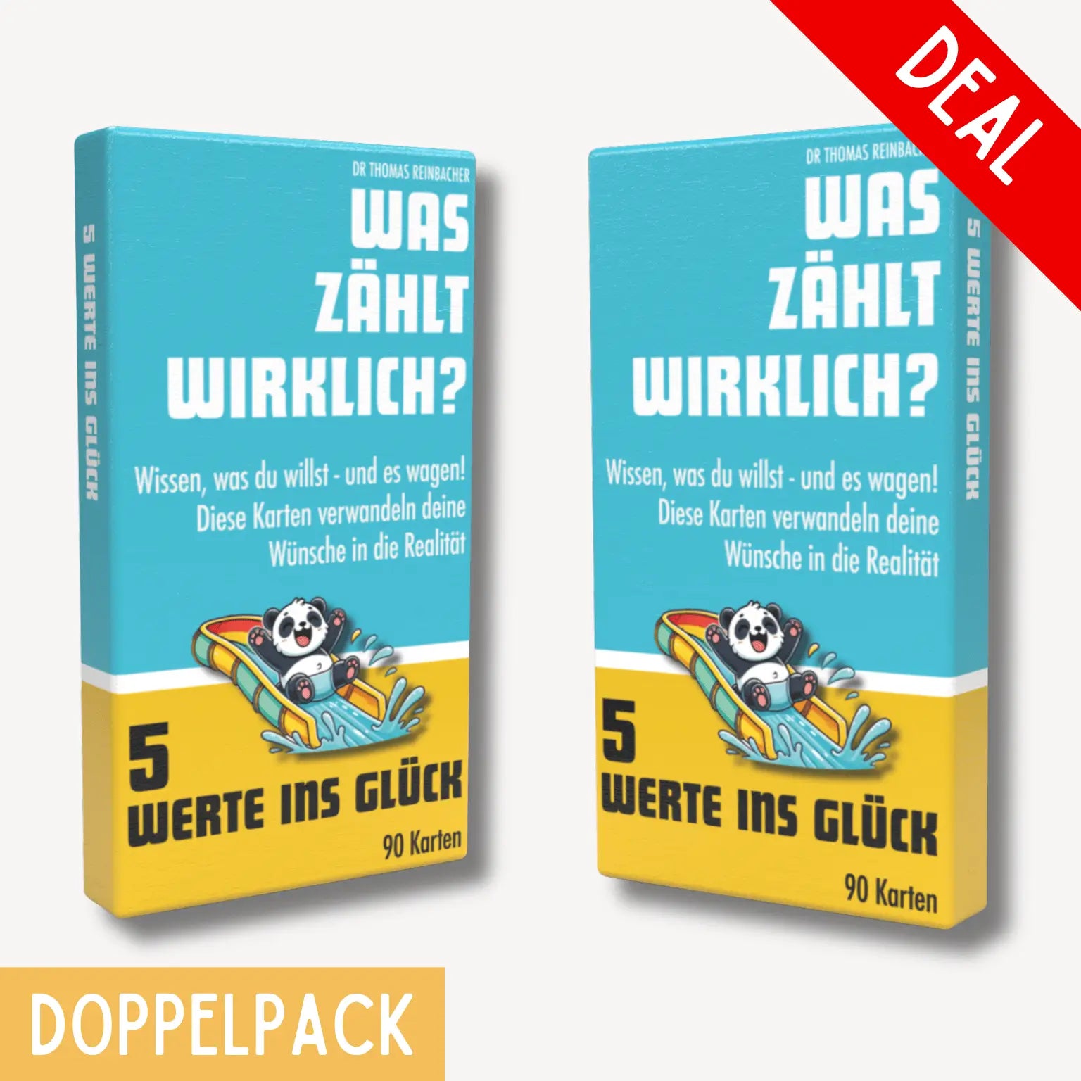 2 Stück: 5 Werte ins Glück - 90 Karten für mehr Klarheit, Mut und Sinn - Doppelpack