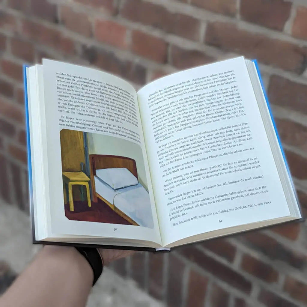 Eine Buchseite aus dem Buch »Nach Grau kommt Himmelblau«