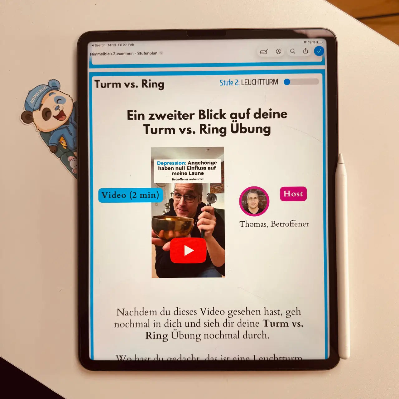 Himmelblau Erste-Hilfe 🛟 für Angehörige von Menschen mit Depression