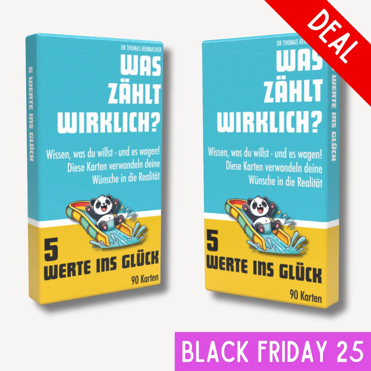 2 Stück: 5 Werte ins Glück - 90 Karten für mehr Klarheit, Mut und Sinn im Leben